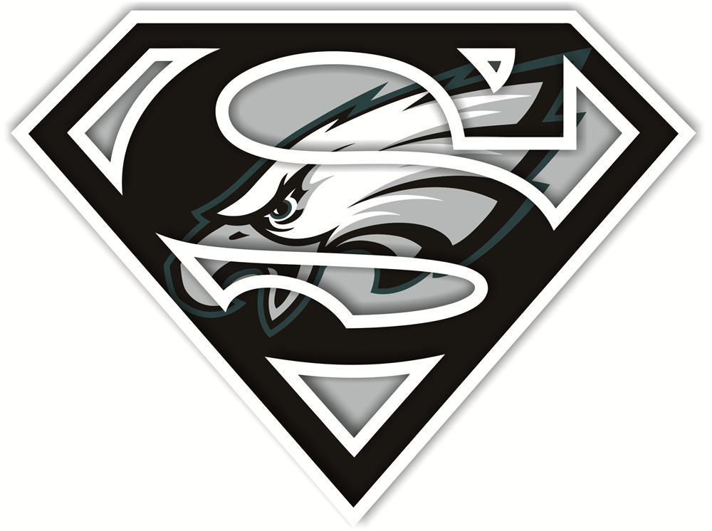 Philadelphia Eagles superman logos fabric transfer